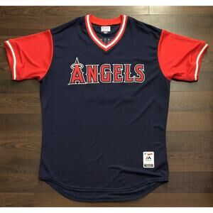 Rare Majestic Mike Trout "Kiiiiid" Navy/Red Los Angeles Angels 2017 MRSP $275